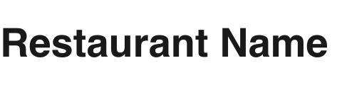 Restaurant Name